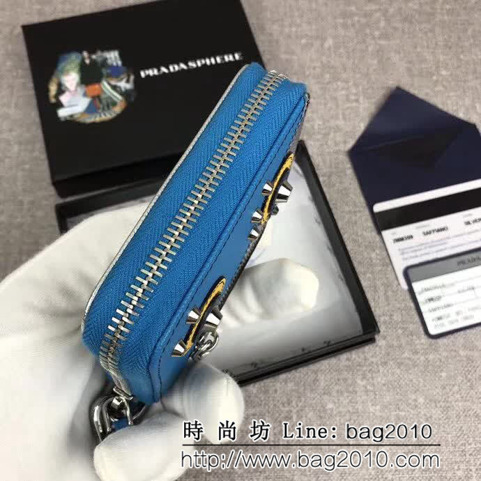 PRADA普拉達 專櫃最新款 限量版 男士拉鏈卡包 2MM359 DD1088